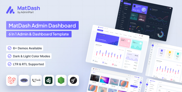 Matdash Multipurpose Admin Dashboard Template by MARUTI