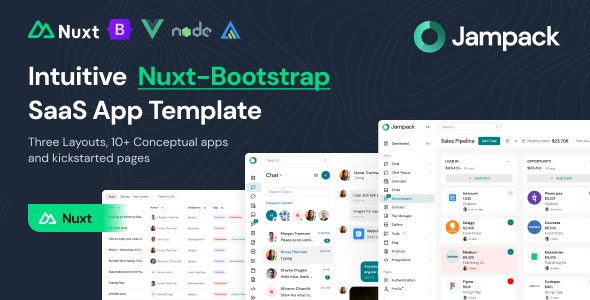 Jampack - Intuitive Nuxt-Bootstrap SaaS App Template by Hencework