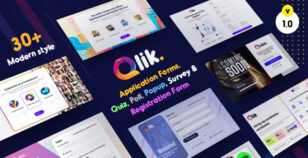 Qlik - Multipurpose Form Template for Application, Quiz, Pop-Up, Survey & Registration by winsfolio