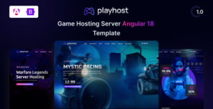 Game Hosting Server Angular Template - Playhost by SRBThemes