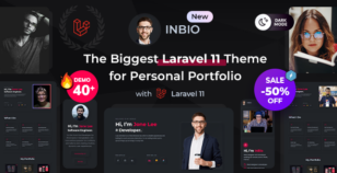 InBio - Personal Portfolio Laravel 11 Template by parvinfotech