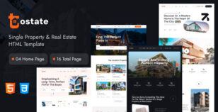 Tostate - Single Property & Real Estate HTML Template by Templines