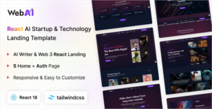 WebAi - AI Startup & Technology React Landing Template by coderthemes