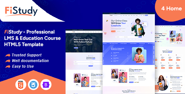 FiStudy - Professional LMS & Education Course HTML5 Template by weblayout