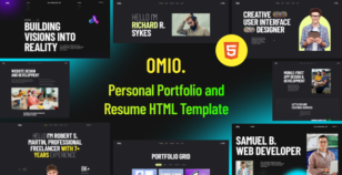 Omio - Modern Personal Portfolio HTML Template by Webtend