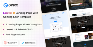 Opixo - Laravel 11 Tailwind CSS Landing & Coming Soon Template by coderthemes