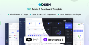 Osen - PHP Admin & Dashboard Template by coderthemes