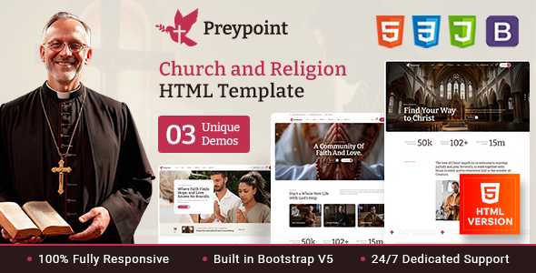 Preypoint - Church and Religion HTML Template by themeStek