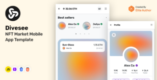 Divesee - NFT Market Mobile App Template by askbootstrap