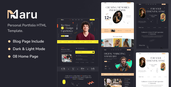 Maru – Personal Portfolio Websites by bracketweb
