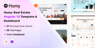 Homy - Real Estate Angular 19 Template & Dashboard by Pixel-Eyez