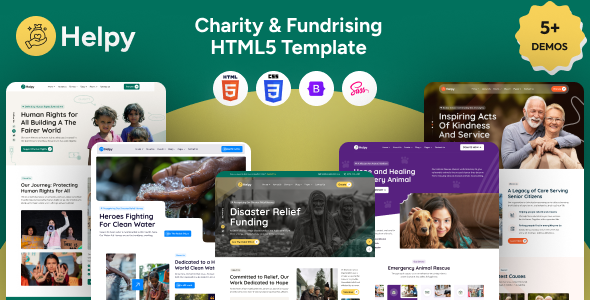 Helpy - Charity And Fundraising  HTML Template by VikingLab