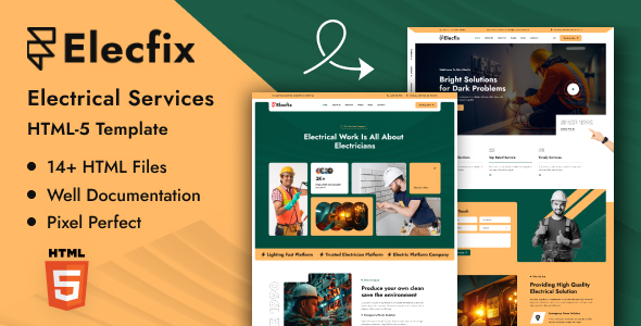 Elecfix - Electrical Services HTML Template by Rox_Themes