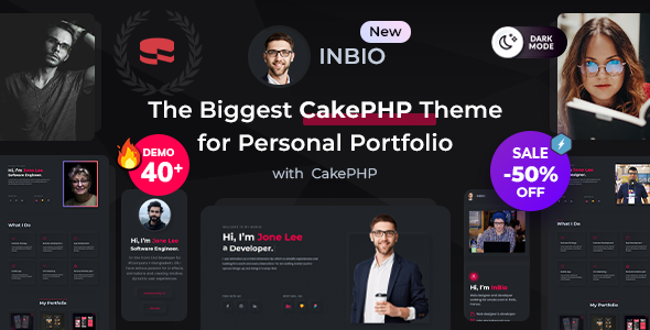InBio - Personal Portfolio CakePHP Template by parvinfotech