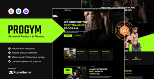 Progym - Personal Trainers & Fitness HTML Template by Rometheme