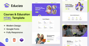 Educiza | Courses & Education HTML Template by designingmedia