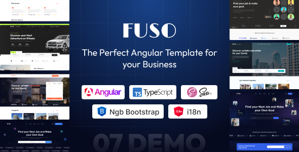 Fuso - Car Dealer, Property Rental , Job Board , Directory & Listing Angular Js Template by PixelStrap