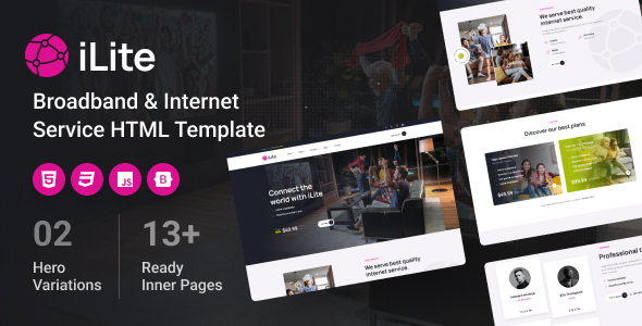 iLite - Broadband & Internet Service HTML Template by zcubethemes