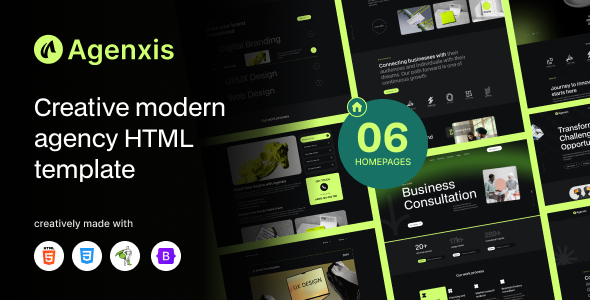 Agenxis - Creative Modern Agency HTML Template by wprealizer