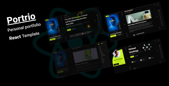 Portrio | Personal Portfolio React Template by codeexposer