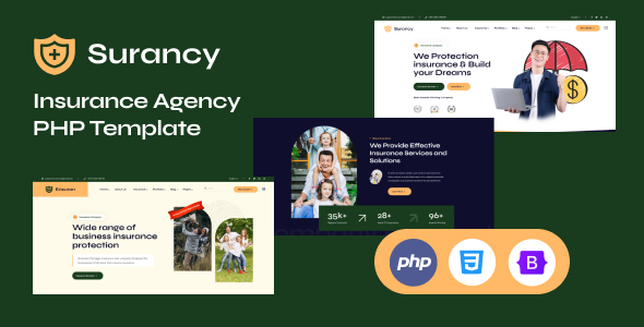 Surancy - Insurance Company PHP Template by Thememx