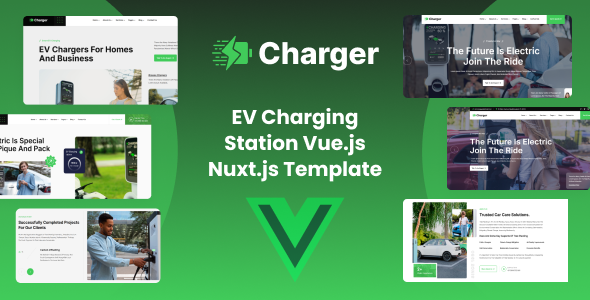 Charger - EV Charging Station Vue Nuxt JsTemplate by devstarit