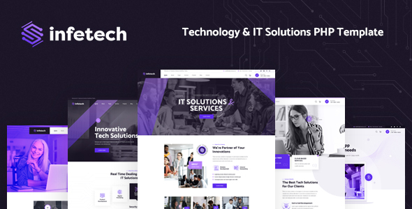 Infetech - Technology & IT Solutions PHP Template by Pixydrops