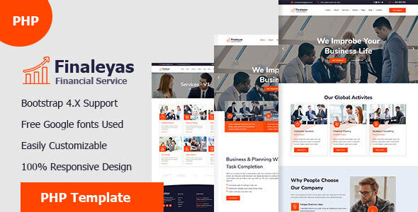 Finaleyas - Corporate & Financial Business PHP Template by ThemeEarth