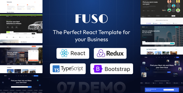 Fuso - Car Dealer, Property Rental , Job Board , Directory & Listing React Template by PixelStrap