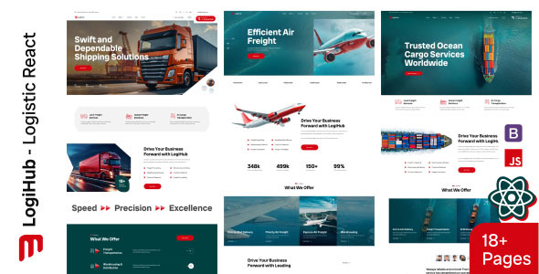 LogiHub - Logistic ReactJs Template by thememarch