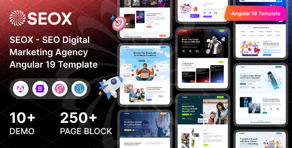 SEOX - Angular 19 SEO & Digital Marketing Agency Template by Unifato
