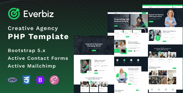Everbiz - Creative Agency PHP Template by mrkeshab