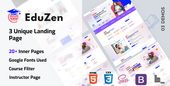 Eduzen | Online Courses & Education HTML Template by codeexposer
