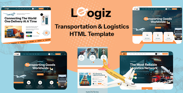 Logiz - Transportation & Logistics HTML Template by TheMazine