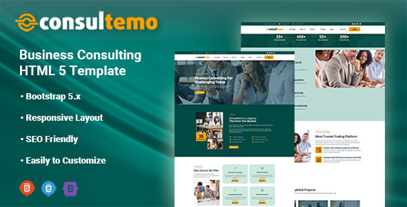 Consultemo - Busines Consulting HTML 5 Template by emoderntheme
