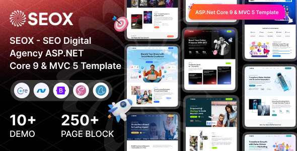 SEOX - ASP.NET Core 9 & MVC 5 SEO & Digital Marketing Agency Template by Unifato