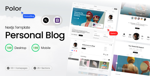 Polor - Personal Blog Nextjs Template by themesflat