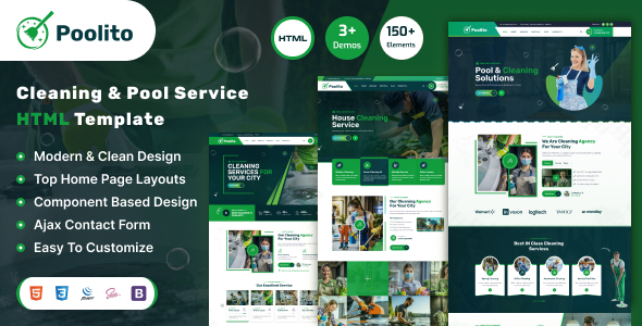 Poolito - Cleaning Service HTML Template by vecuro_themes