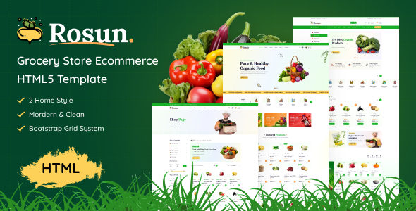 Rosun - Grocery Store Ecommerce HTML5 Template by Atlantic_Theme