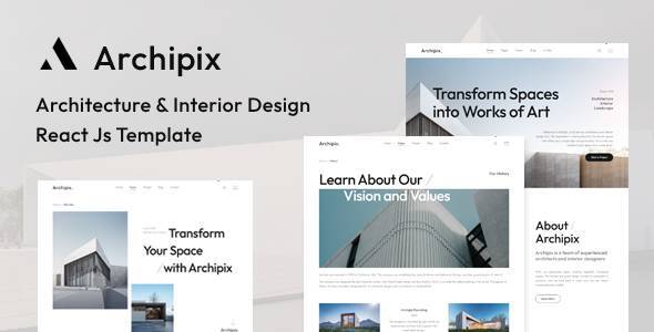 Archipix | Architecture and Interior Design React Js Template by devstarit