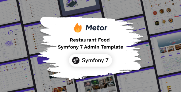 Metor - Symfony 7 Restaurant Food Admin Dashboard Template by Foxpixel