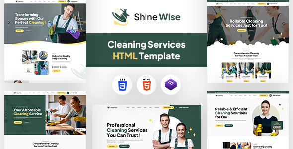 Shinewise | Cleaning Services HTML Template by designingmedia