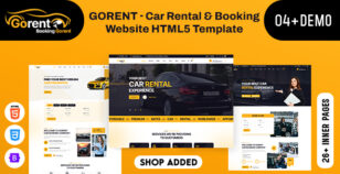 Gorent - Car Rental & Booking  Website HTML5 Template by dreamlayout