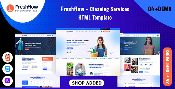 Freshflow - Cleaning Services HTML Template by codearchives