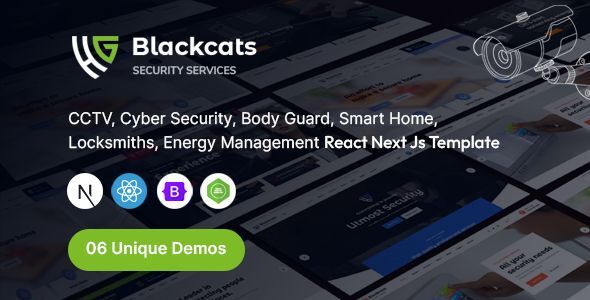 Blackcats - CCTV & Security React Next Js Template by ThemeKalia