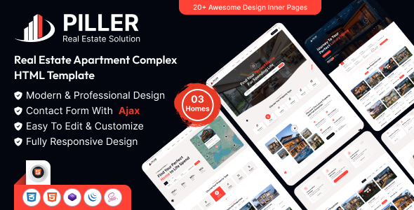 Piller - Real Estate HTML Template by themehour