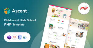 Ascent - Childcare & Kids Education PHP Template by theme_ocean