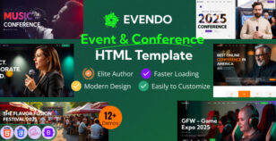 Evendo - Event & Conference HTML Template by pixelaxis