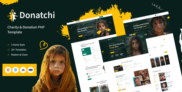 Donatchi - Charity & Donation PHP Template by hexQode