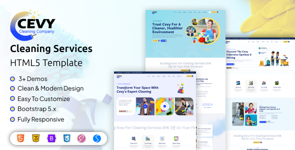 Cevy - Cleaning Service Company HTML5 Template by CamionThemes